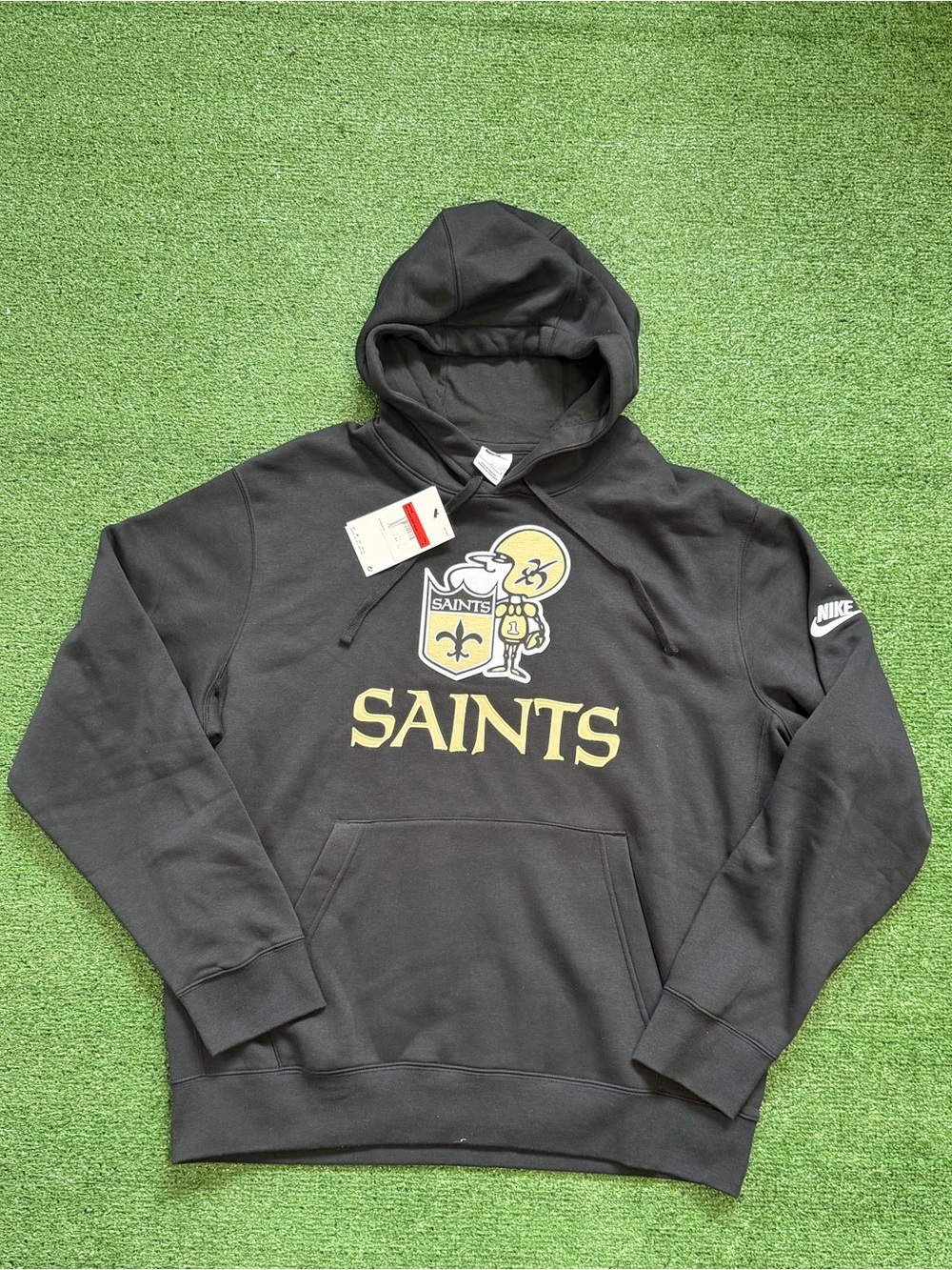 NFL New Orleans Saints Nike 2025 Rewind Club Pullover Hoodie - Black  Large